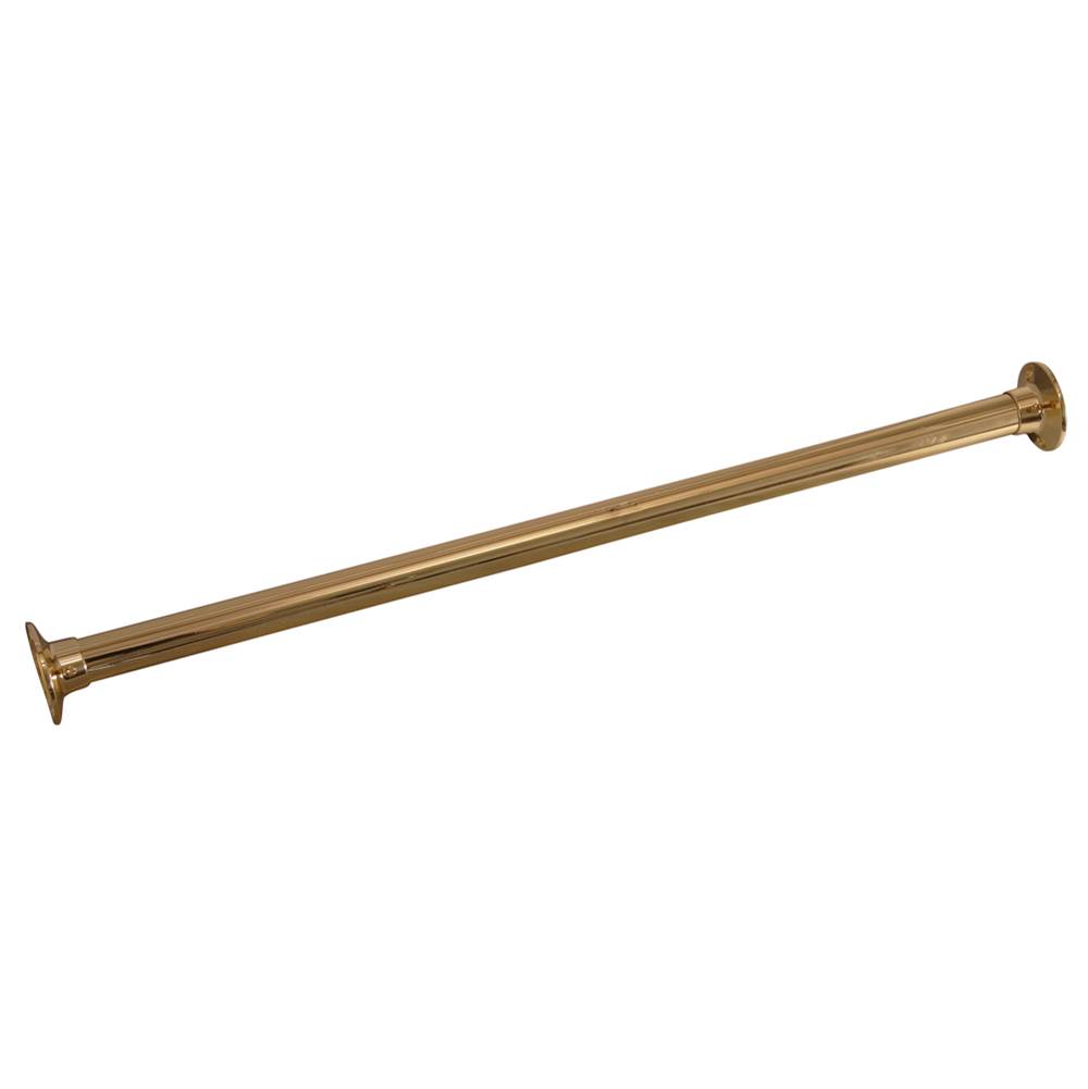 Barclay 4100 Straight Rod, 60'', w/310 Flanges, Polished Brass