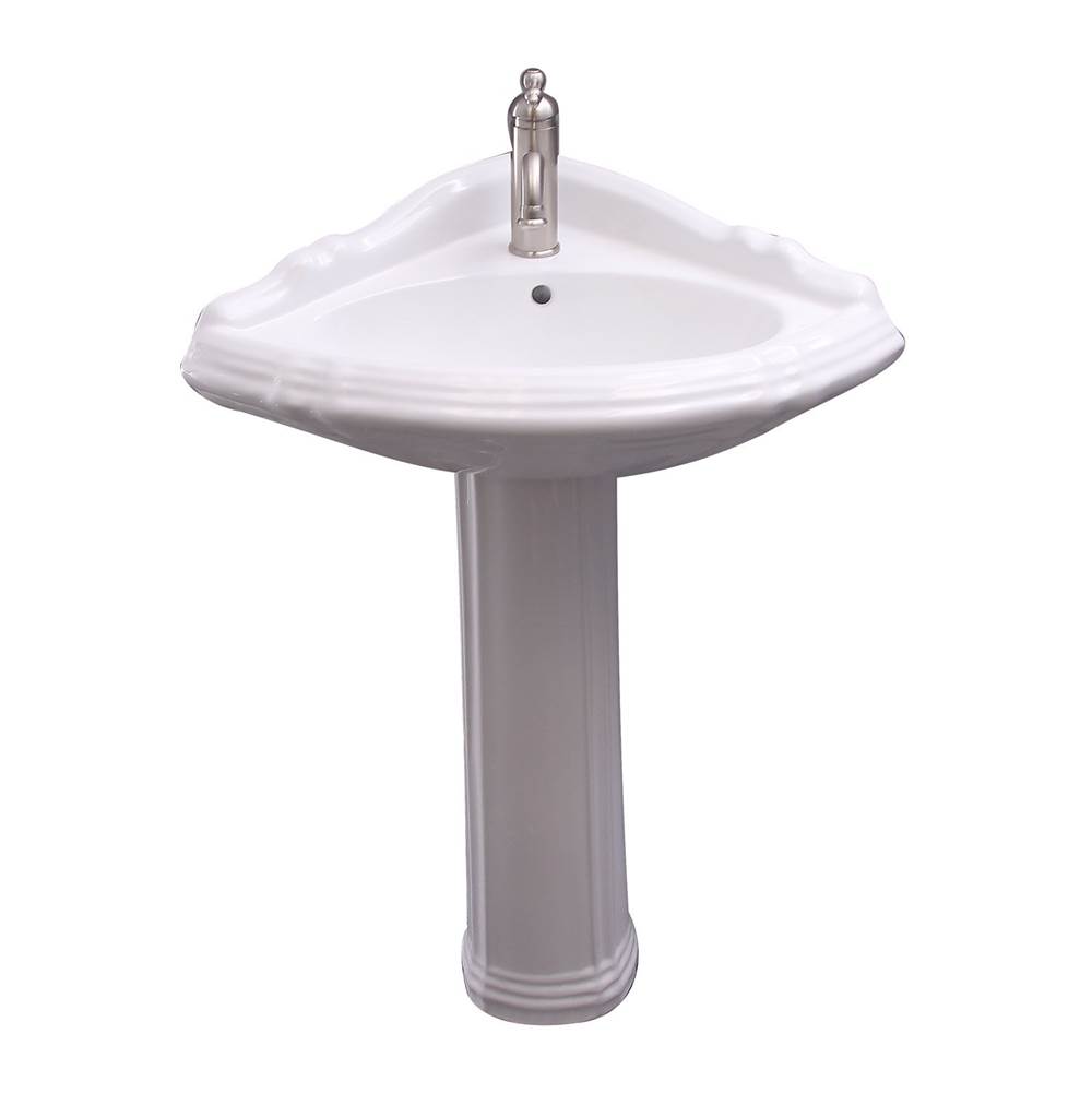 Barclay Ethan Corner Basin Only with1-Faucet Hole,W/Overflow,WH