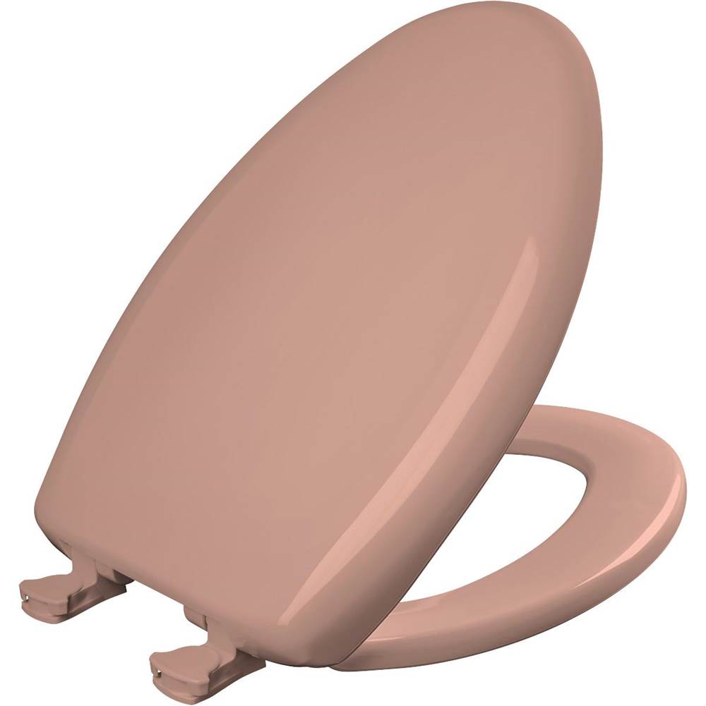 Bemis Elongated Plastic Toilet Seat with WhisperClose with EasyClean & Change Hinge and STA-TITE in Wild Rose