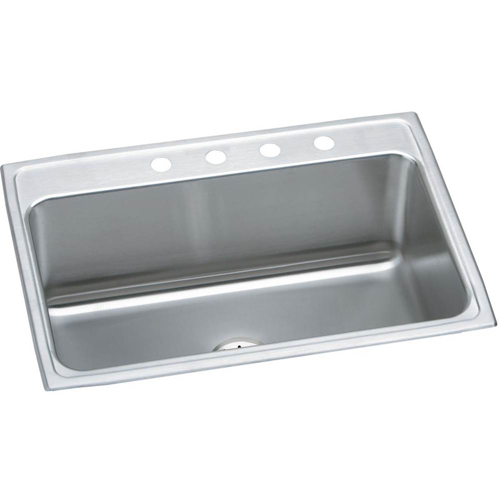 Elkay Lustertone Classic Stainless Steel 31'' x 22'' x 10-1/8'', 2-Hole Single Bowl Drop-in Sink with Perfect Drain