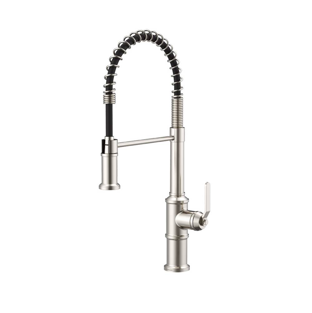 Gerber Plumbing Kinzie 1H Pre-Rinse Kitchen Faucet 1.75gpm Stainless Steel