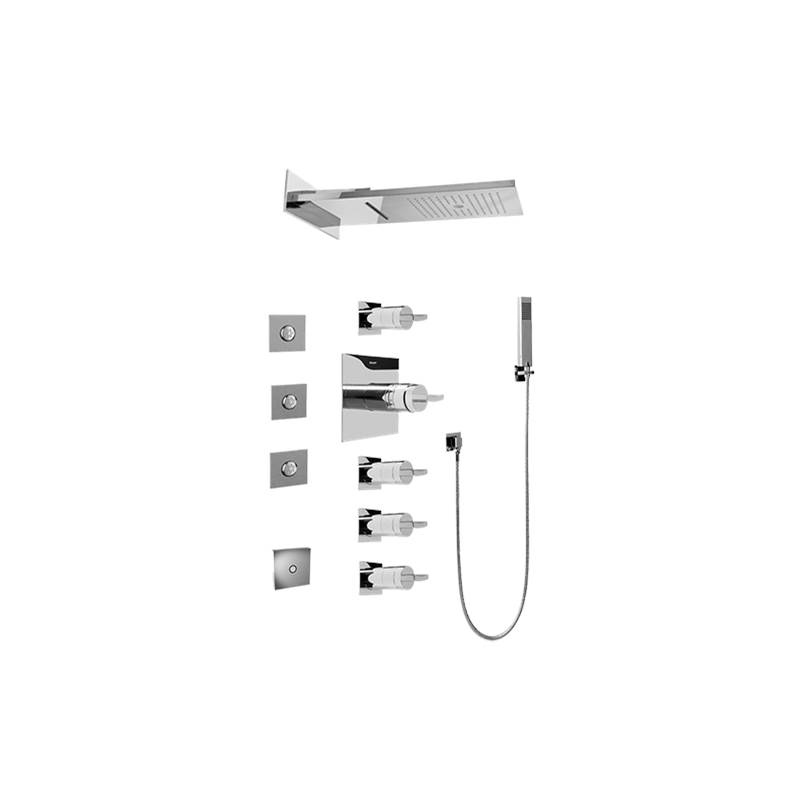 Graff Full Square LED Thermostatic Shower System - Trim