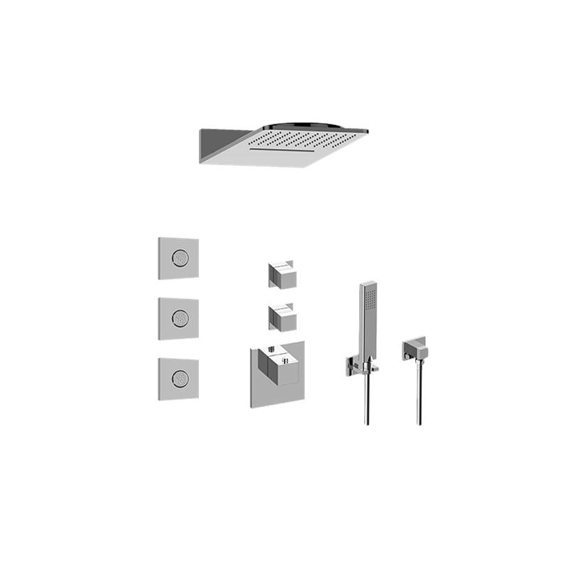 Graff Full Square Thermostatic Shower System - Trim