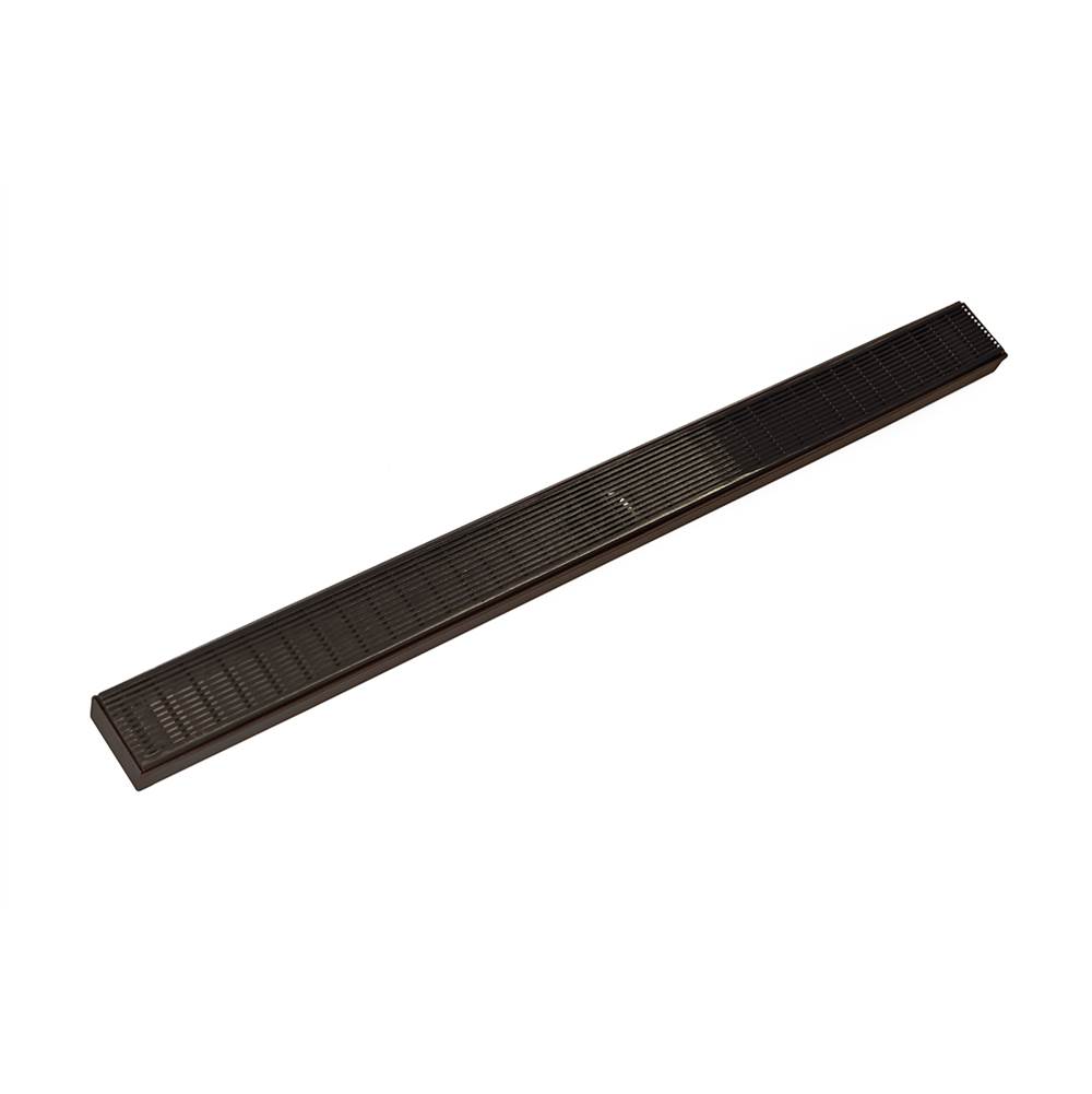 Infinity Drain 32'' FX Series Complete Kit with Wedge Wire Grate in Oil Rubbed Bronze
