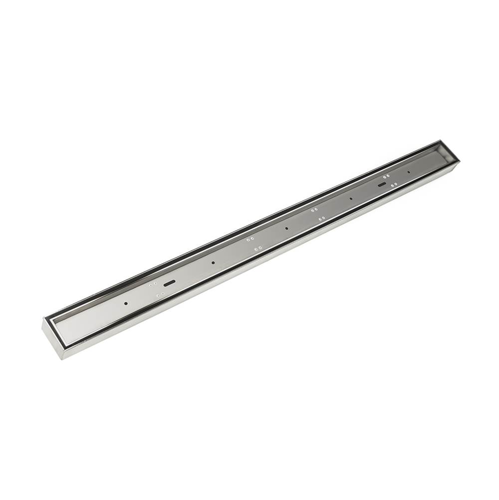 Infinity Drain 32'' FX Low Profile Series Complete Kit with Tile Insert Frame in Polished Stainless