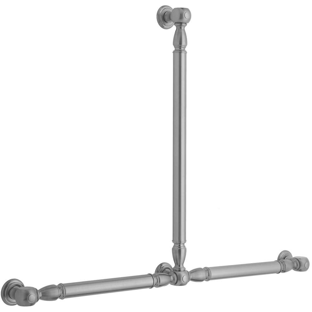 Jaclo H21-BB-12-PCH Polished Chrome Rd B2B Door Pull with Finials 12 Standard Plumbing Supply 