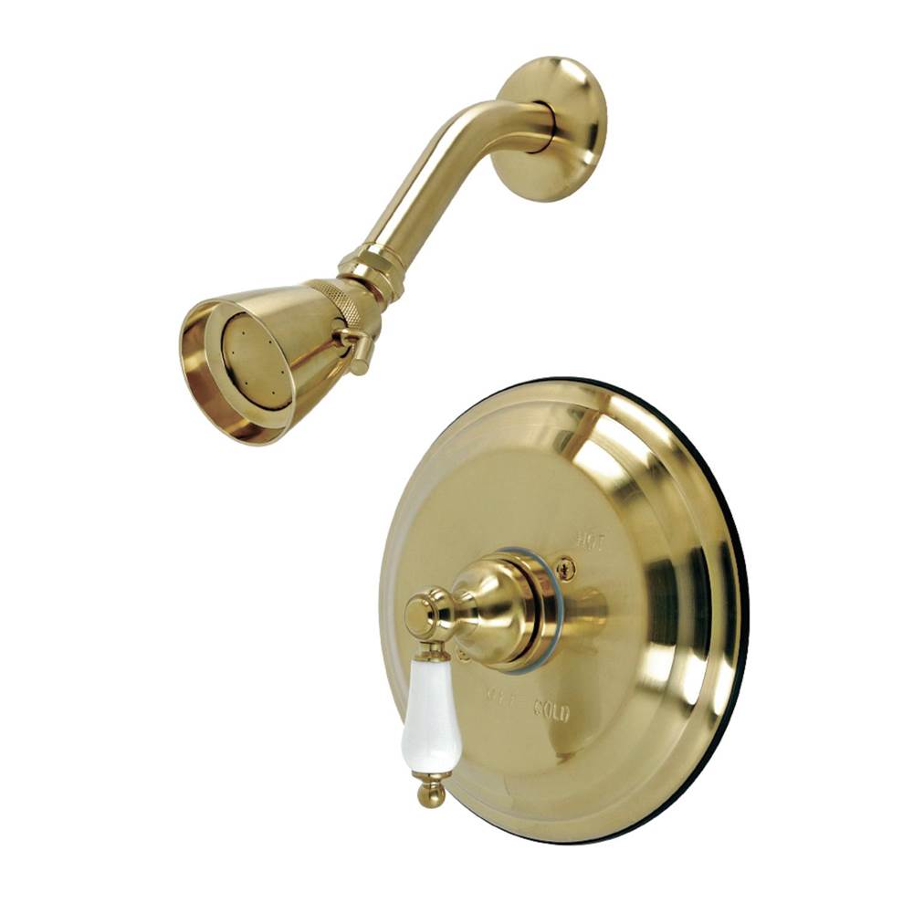 Kingston Brass Restoration Pressure Balanced Shower Faucet, Brushed Brass