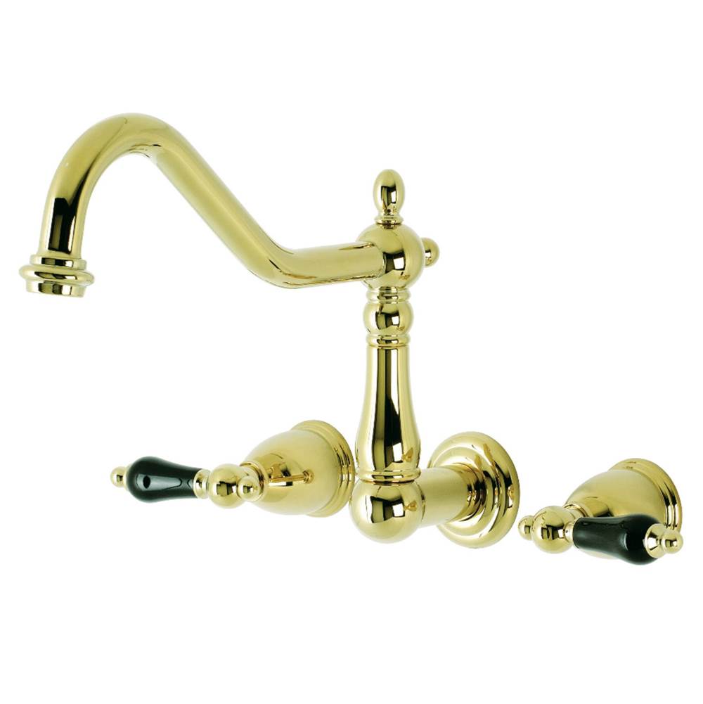 Kingston Brass Duchess Wall Mount Roman Tub Faucet, Polished Brass