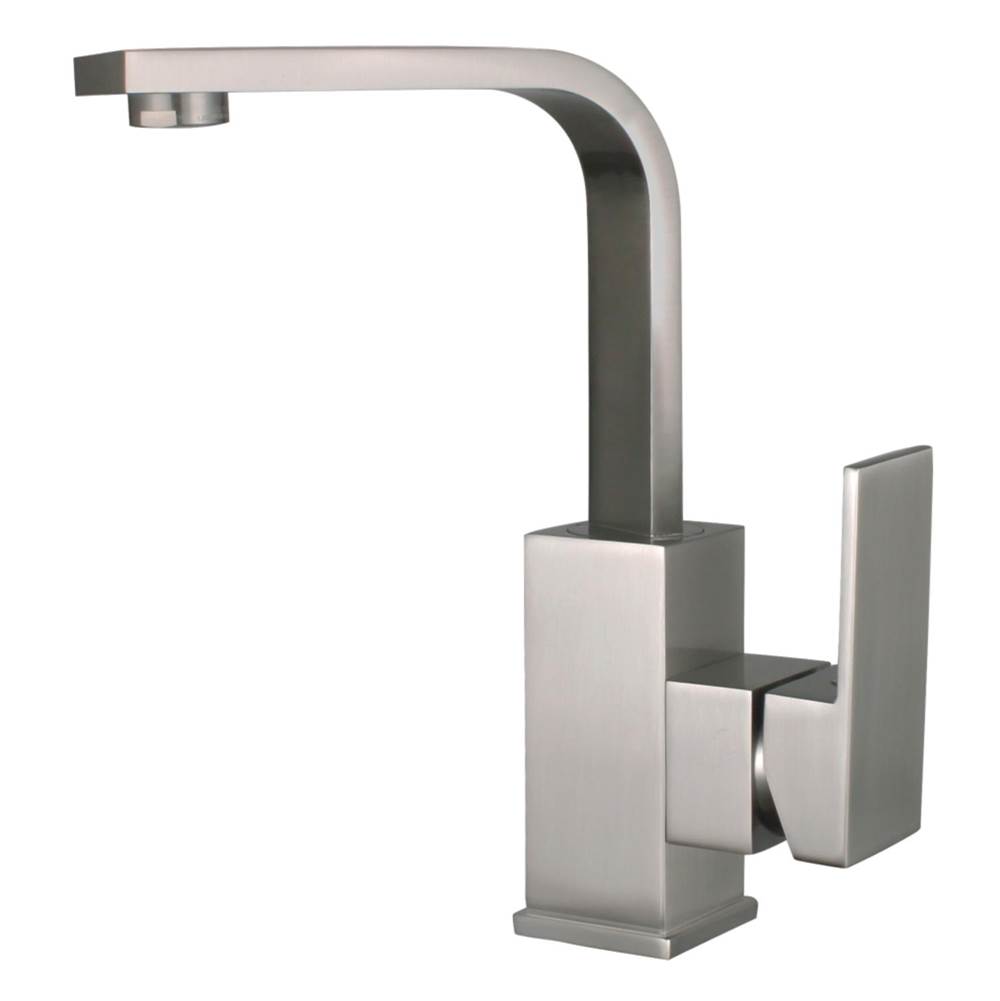 Kingston Brass Fauceture Claremont Single-Handle Bathroom Faucet with Push Pop-Up, Brushed Nickel