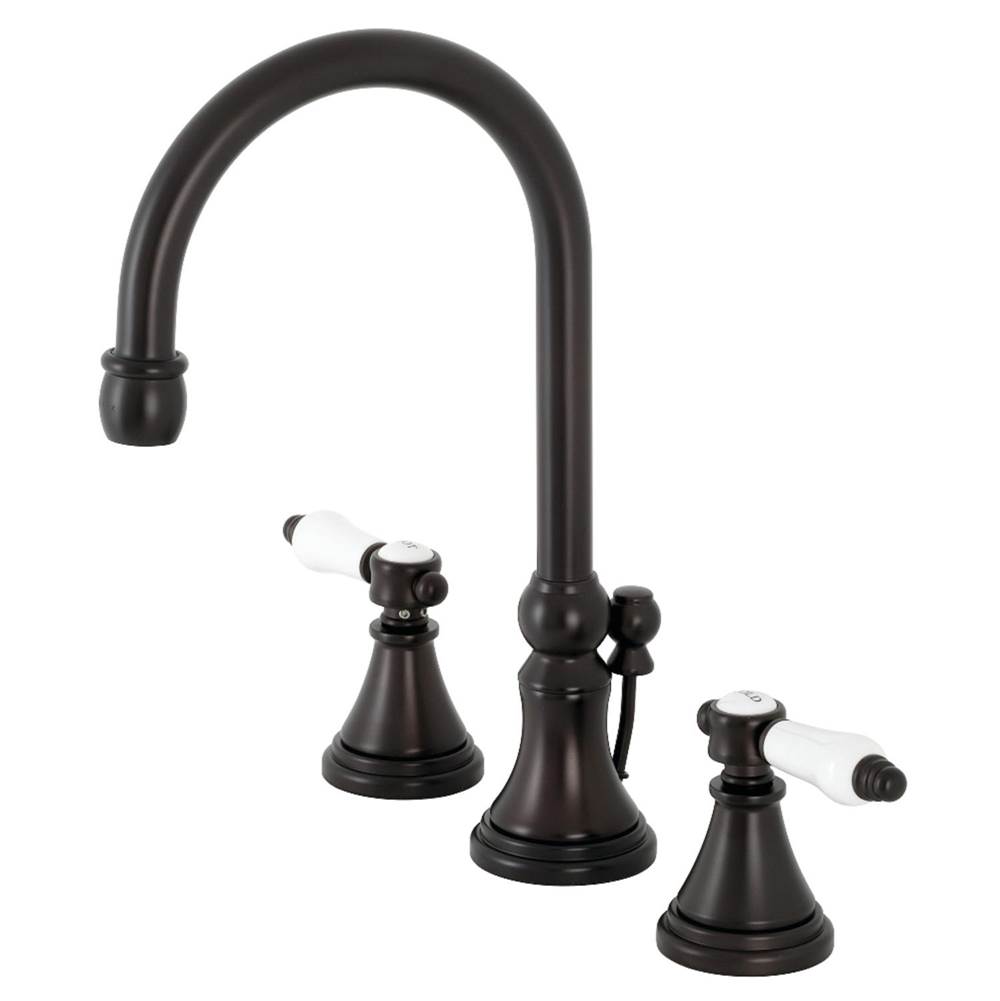 Kingston Brass Bel-Air Widespread Bathroom Faucet with Brass Pop-Up, Oil Rubbed Bronze