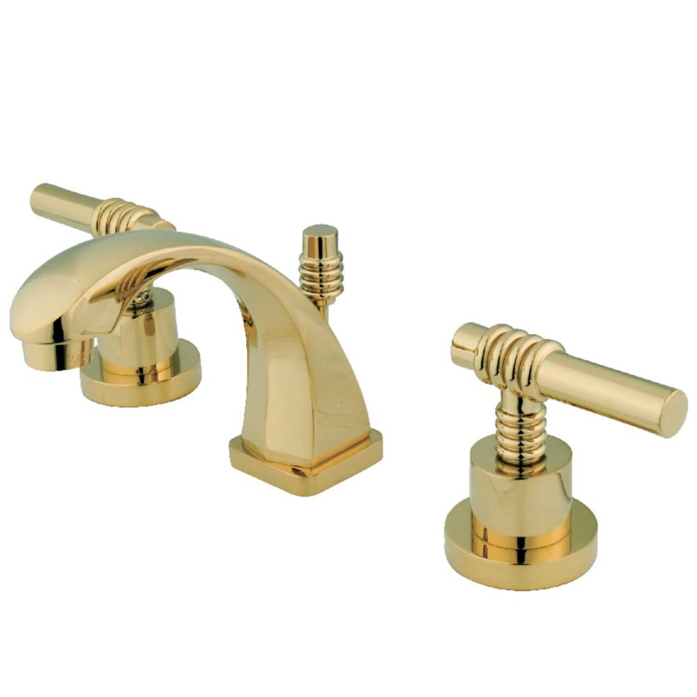 Kingston Brass Claremont Widespread Bathroom Faucet, Polished Brass
