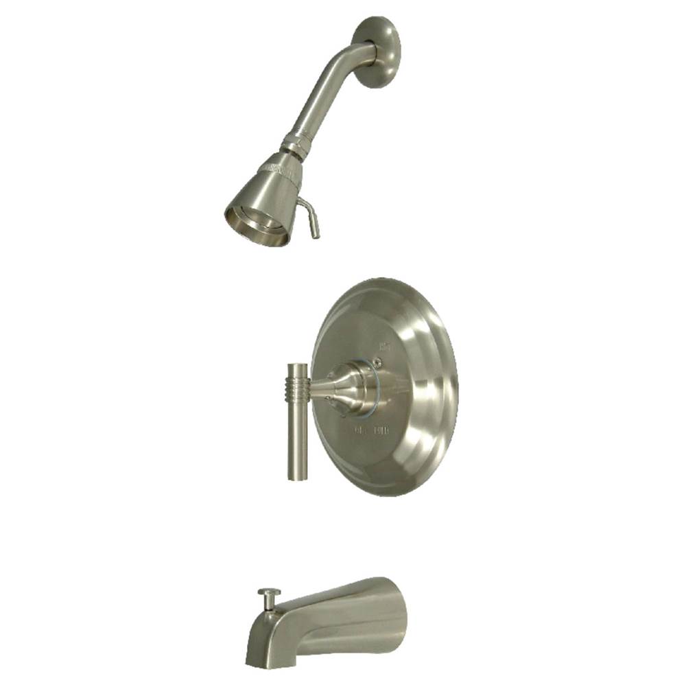 Kingston Brass Milano Tub & Shower Faucet, Brushed Nickel