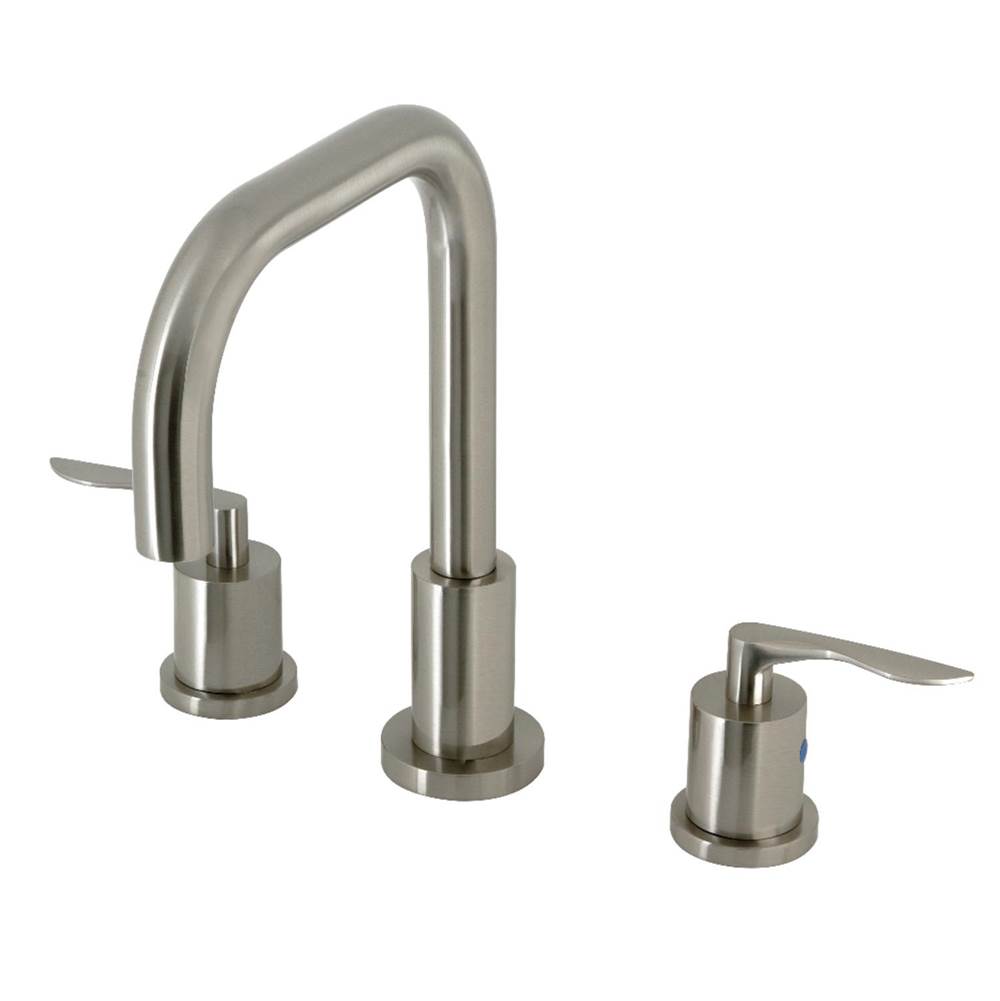 Kingston Brass Serena Widespread Bathroom Faucet with Brass Pop-Up, Brushed Nickel