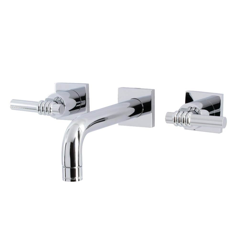 Kingston Brass Milano Two-Handle Wall Mount Bathroom Faucet, Polished Chrome