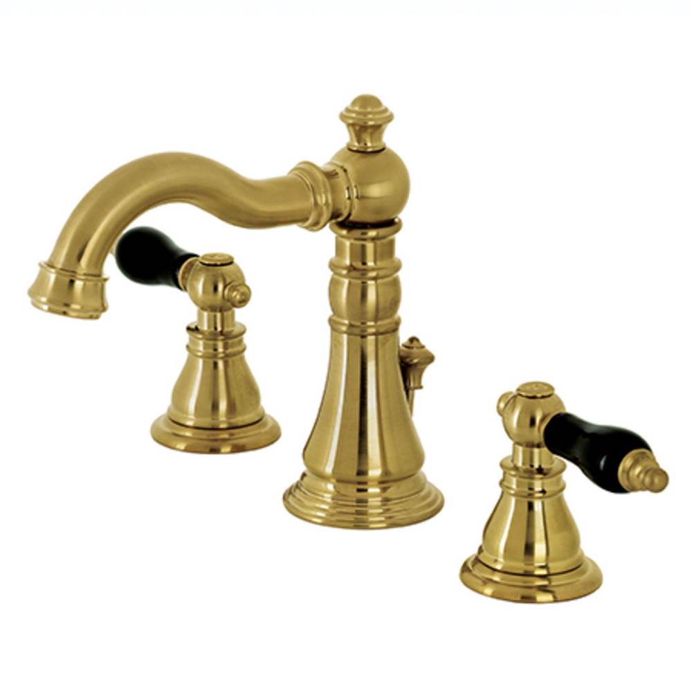 Kingston Brass Fauceture Duchess Widespread Bathroom Faucet with Retail Pop-Up, Brushed Brass