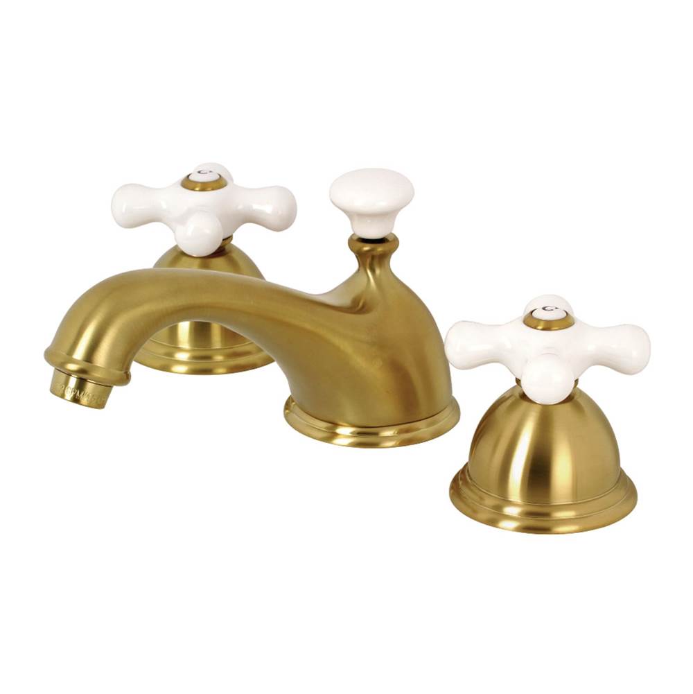 Kingston Brass 8 in. Widespread Bathroom Faucet, Brushed Brass