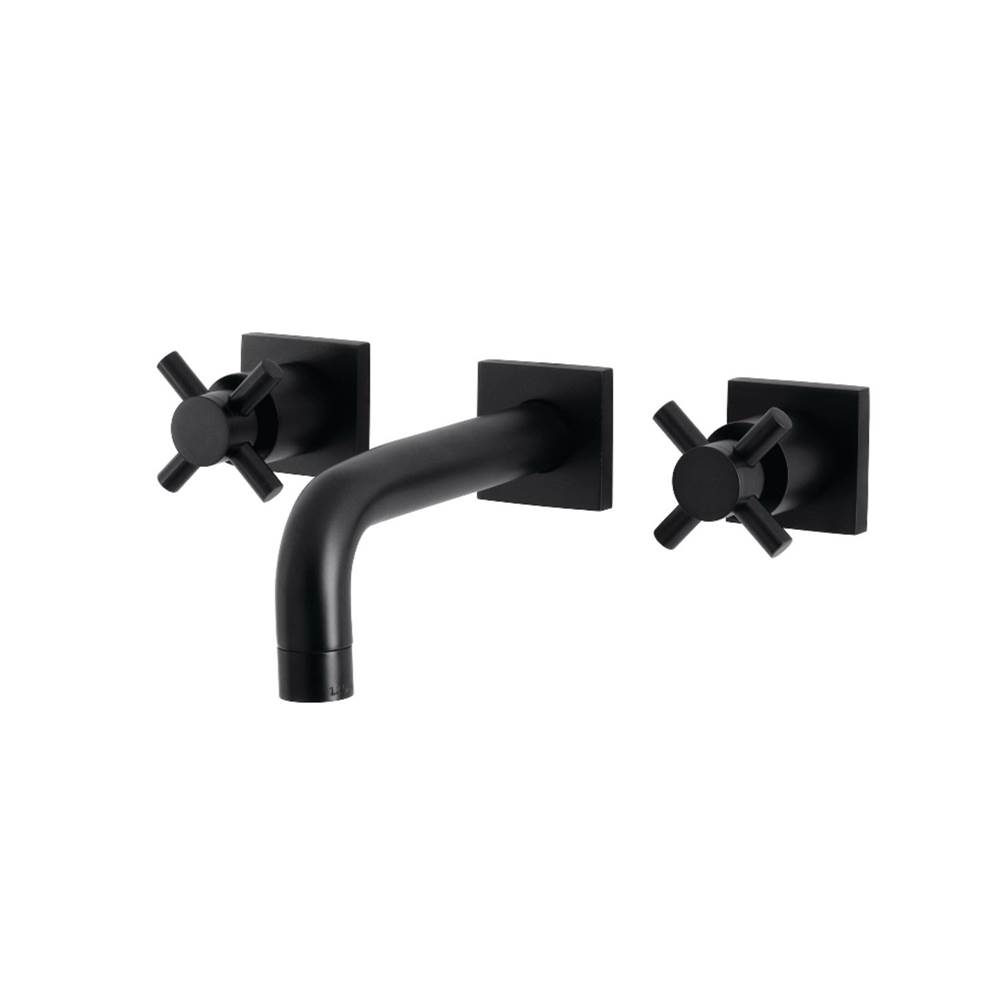 Kingston Brass Concord Two-Handle Wall Mount Bathroom Faucet, Matte Black