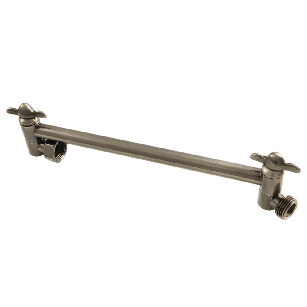 Kingston Brass 10'' Adjustable High-Low Shower Arm, Black Stainless