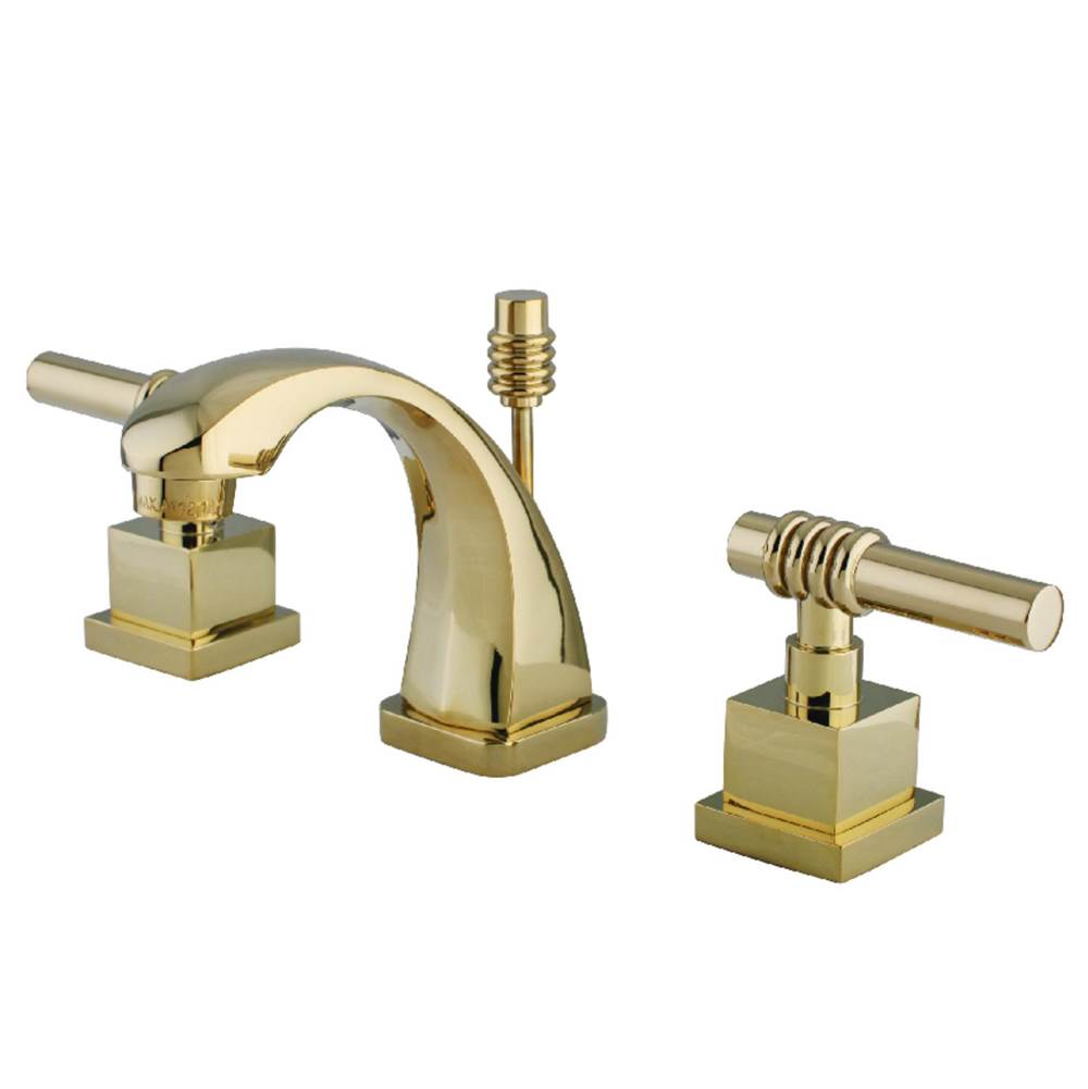 Kingston Brass Milano Widespread Bathroom Faucet, Polished Brass