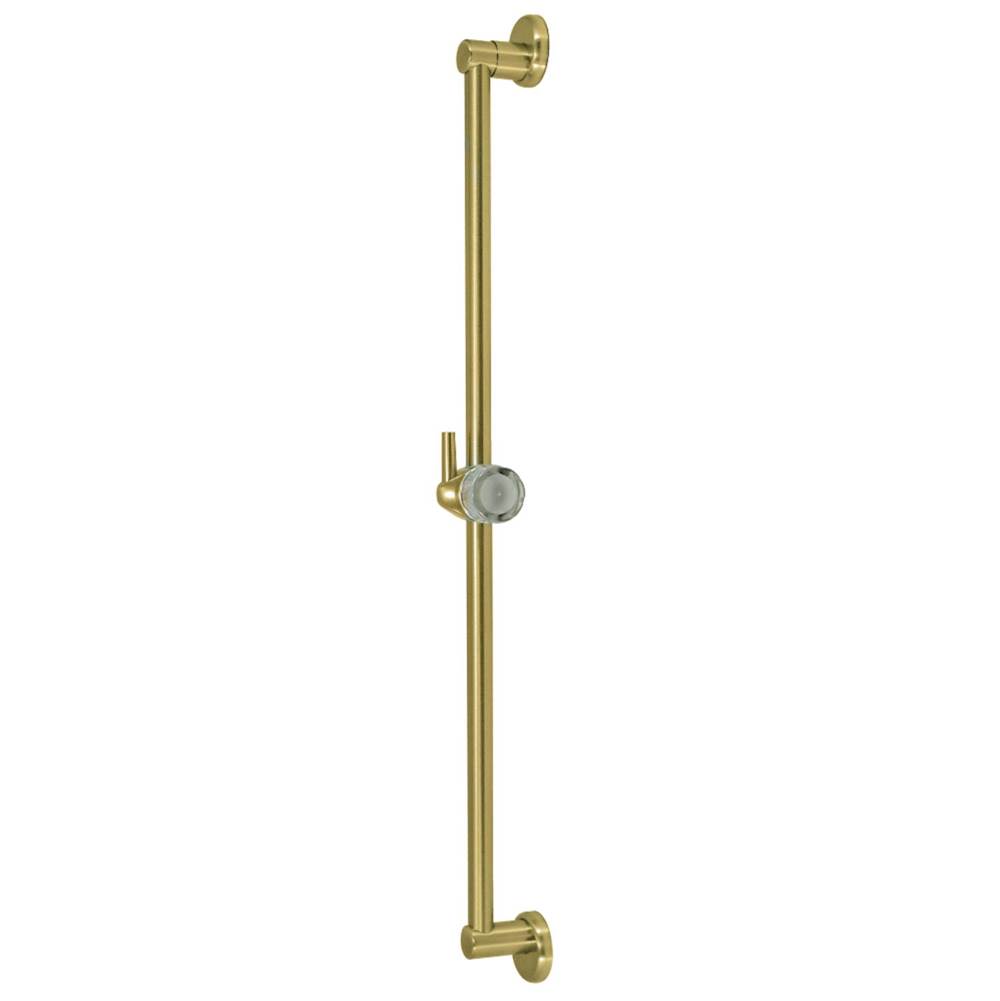Kingston Brass Showerscape 24'' Shower Slide Bar with Pin Mount Hook, Brushed Brass