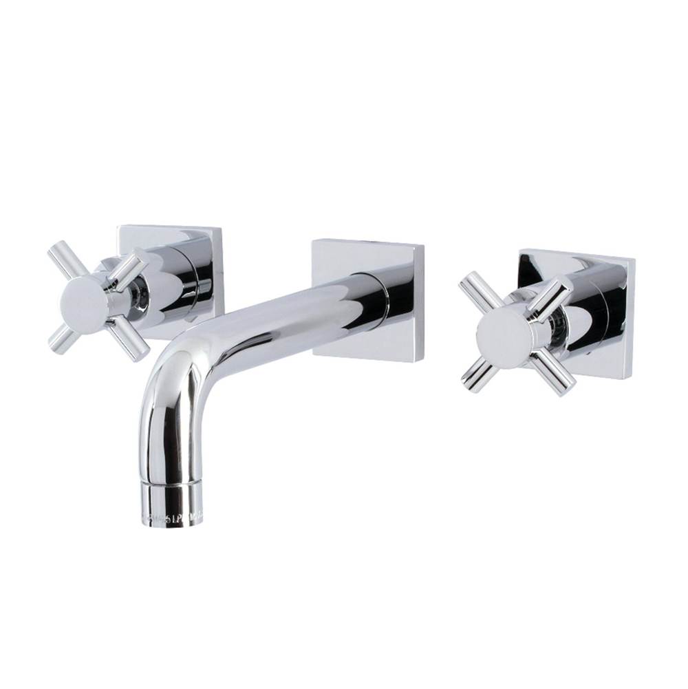 Kingston Brass Concord Two-Handle Wall Mount Bathroom Faucet, Polished Chrome