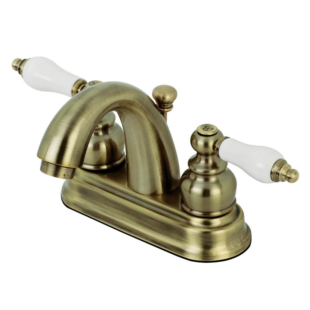 Kingston Brass Restoration 4 in. Centerset Bathroom Faucet, Antique Brass