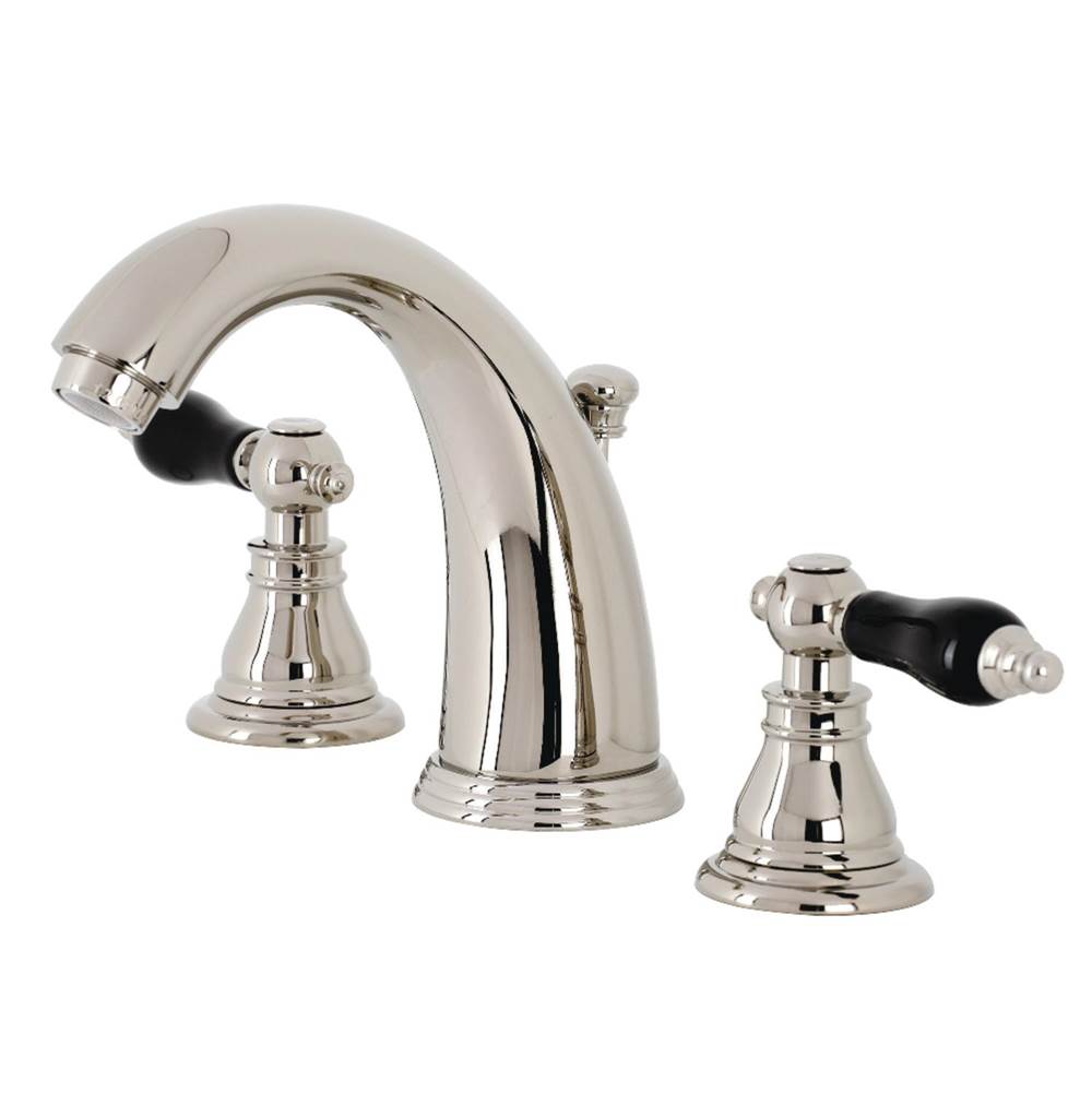 Kingston Brass Duchess Widespread Bathroom Faucet with Plastic Pop-Up, Polished Nickel