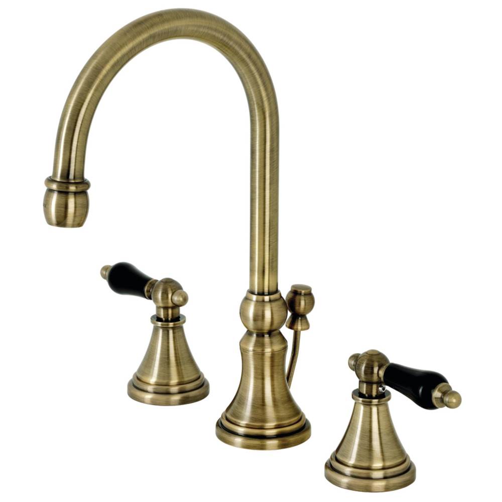 Kingston Brass Duchess Widespread Bathroom Faucet with Brass Pop-Up, Antique Brass