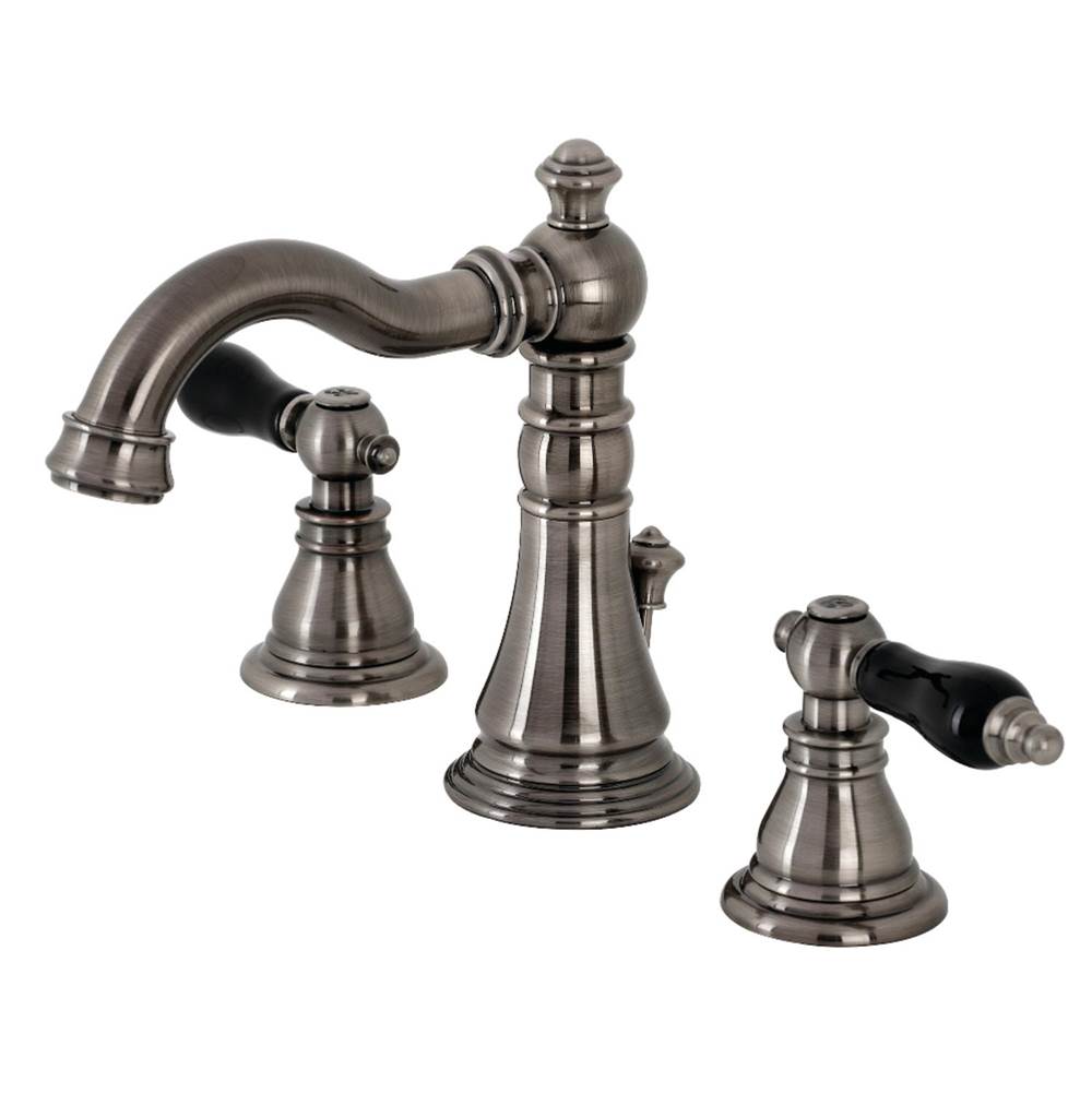 Kingston Brass Fauceture Duchess Widespread Bathroom Faucet with Retail Pop-Up, Black Stainless