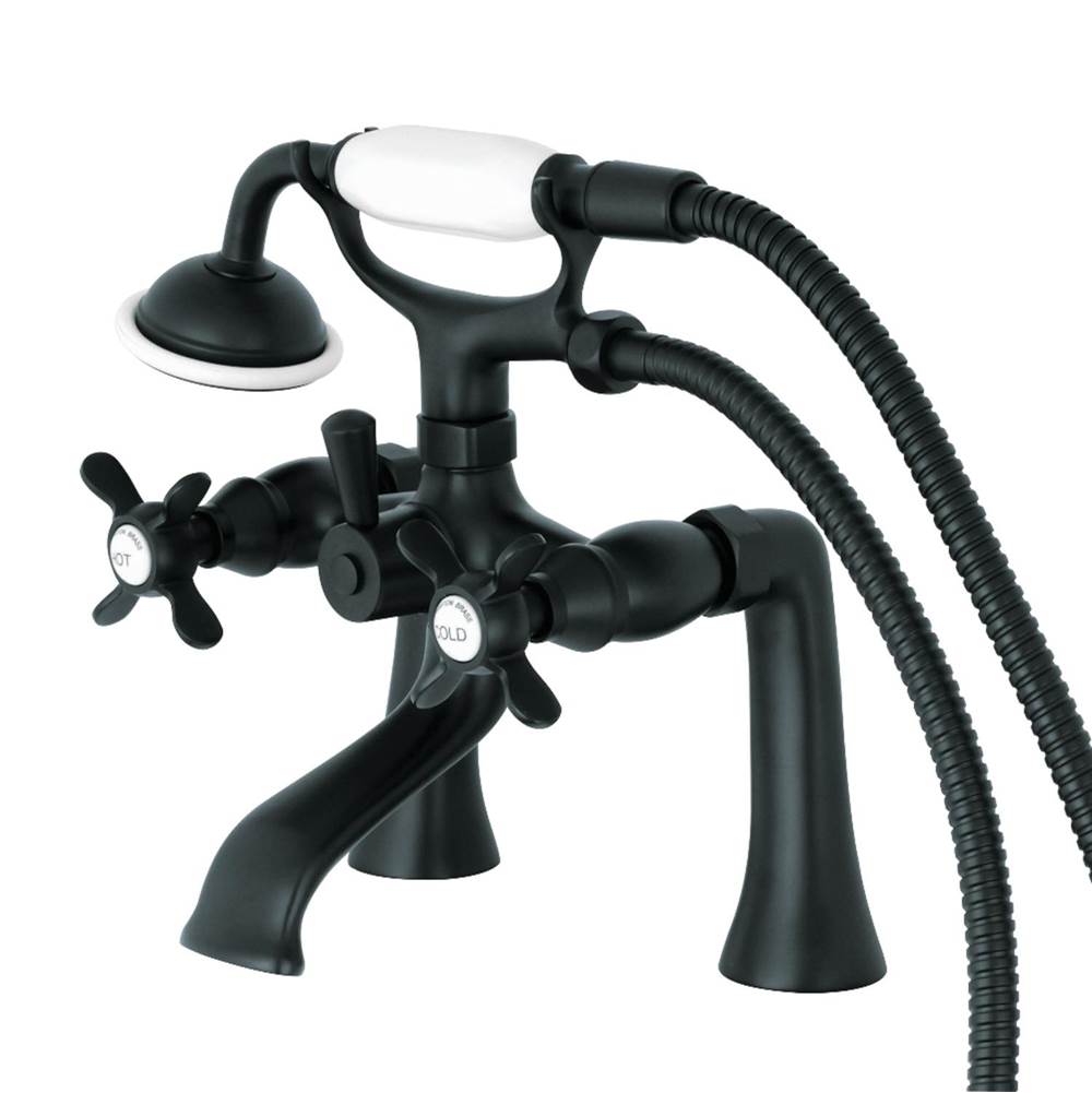 Kingston Brass Essex Clawfoot Tub Faucet with Hand Shower, Matte Black