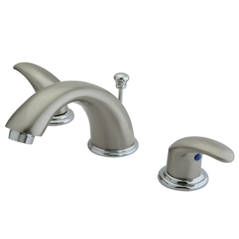 Kingston Brass Legacy Widespread Bathroom Faucet, Brushed Nickel/Polished Chrome
