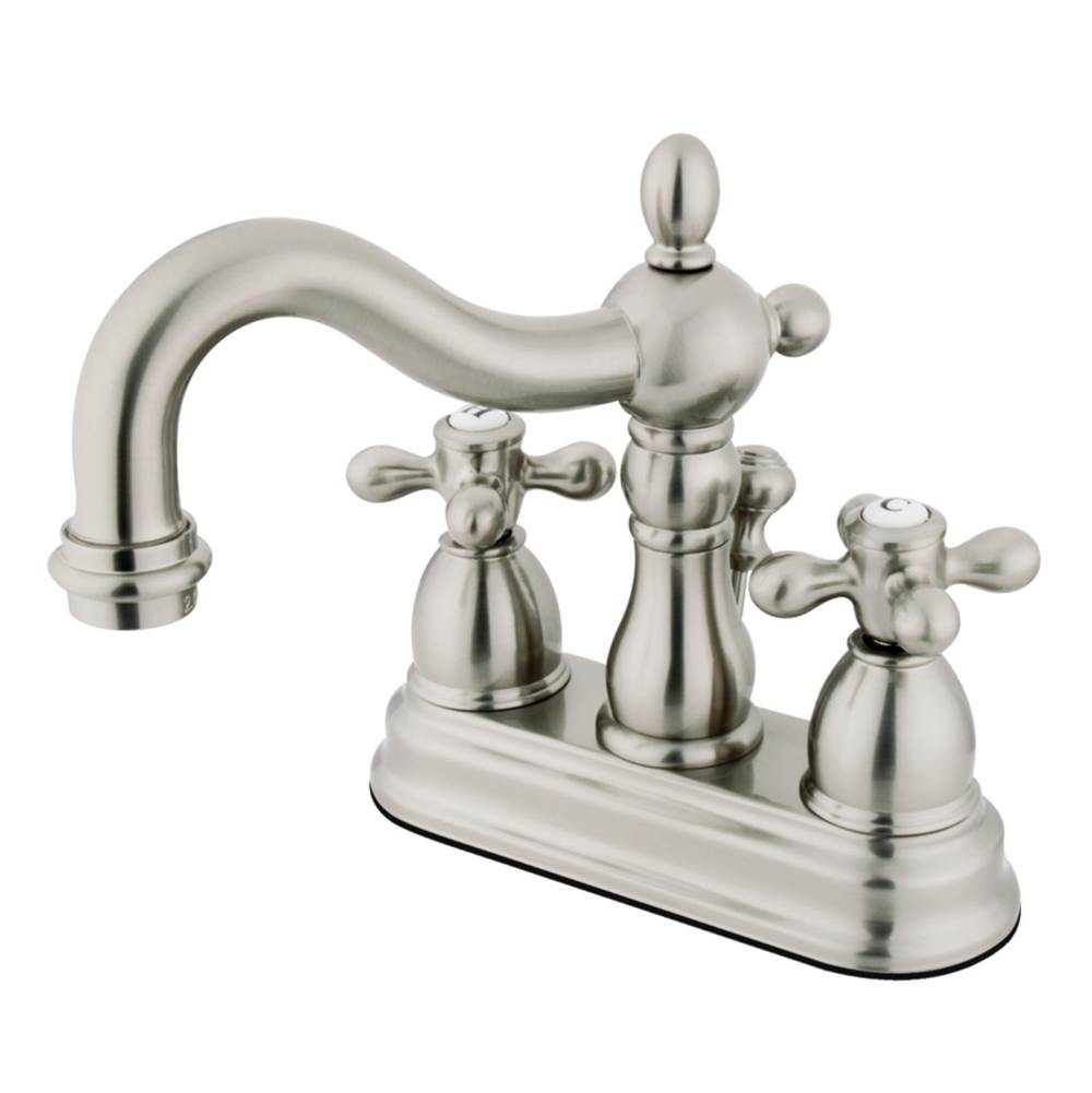 Kingston Brass Heritage 4 in. Centerset Bathroom Faucet, Brushed Nickel