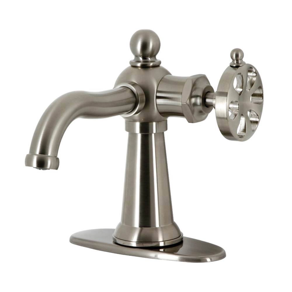 Kingston Brass Belknap Single-Handle Bathroom Faucet with Push Pop-Up, Brushed Nickel