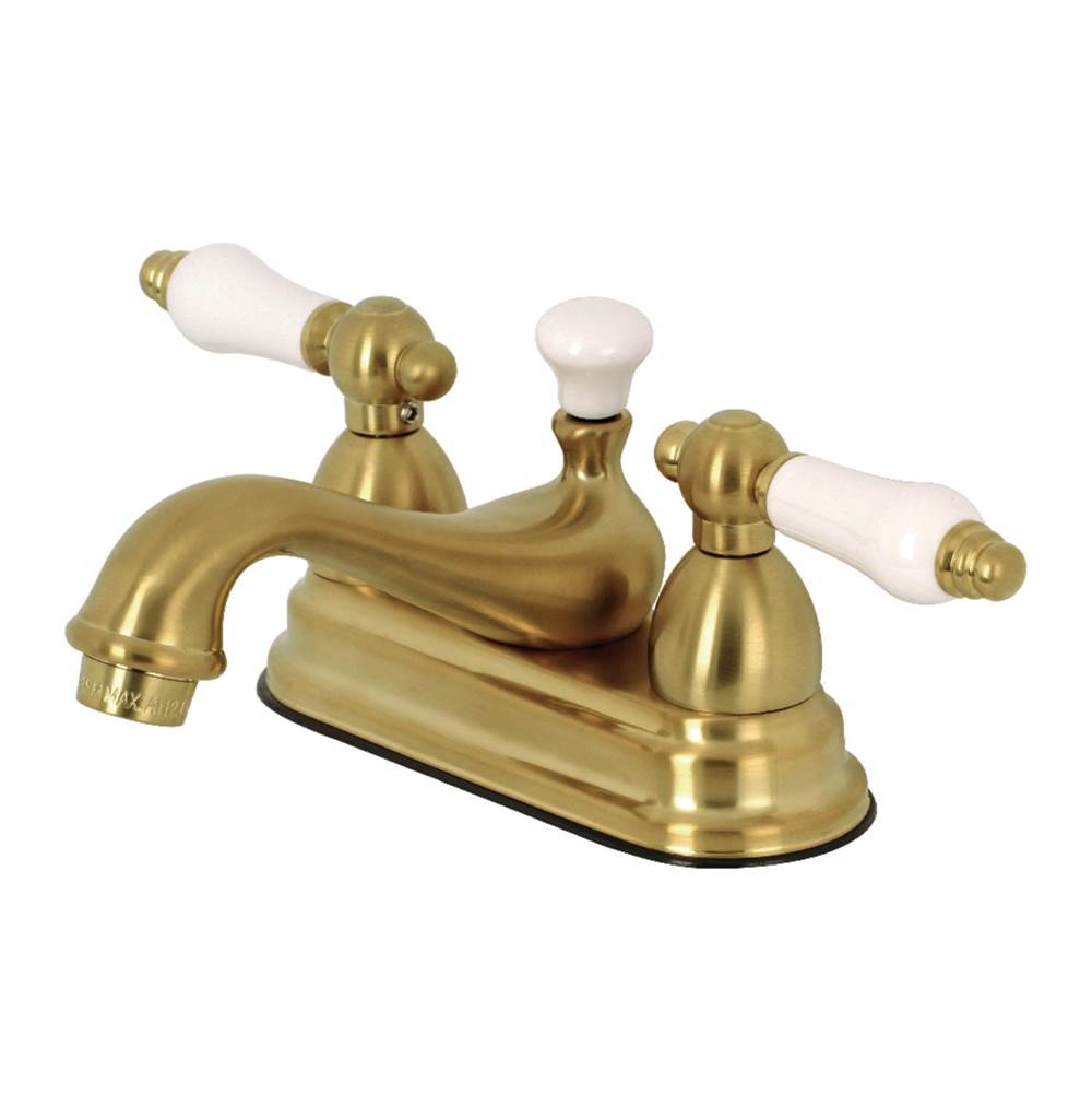Kingston Brass 4 in. Centerset Bathroom Faucet, Brushed Brass