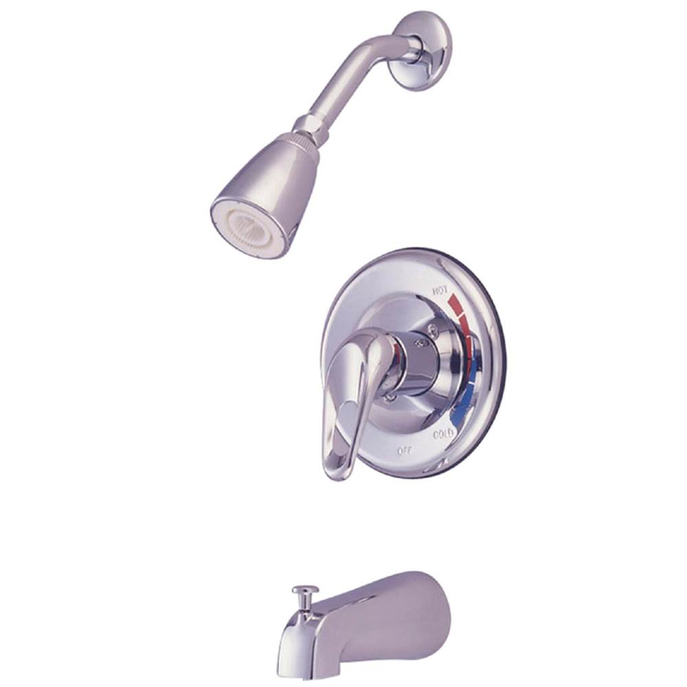 Kingston Brass Chatham Single Loop Handle Tub and Shower Faucet, Polished Chrome