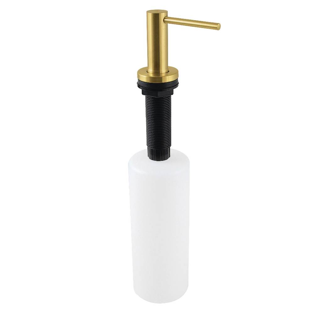 Kingston Brass Kingston Brass SD8617 Elinvar Stainless Steel Nozzle Soap Dispenser, 17 oz, Brushed Brass