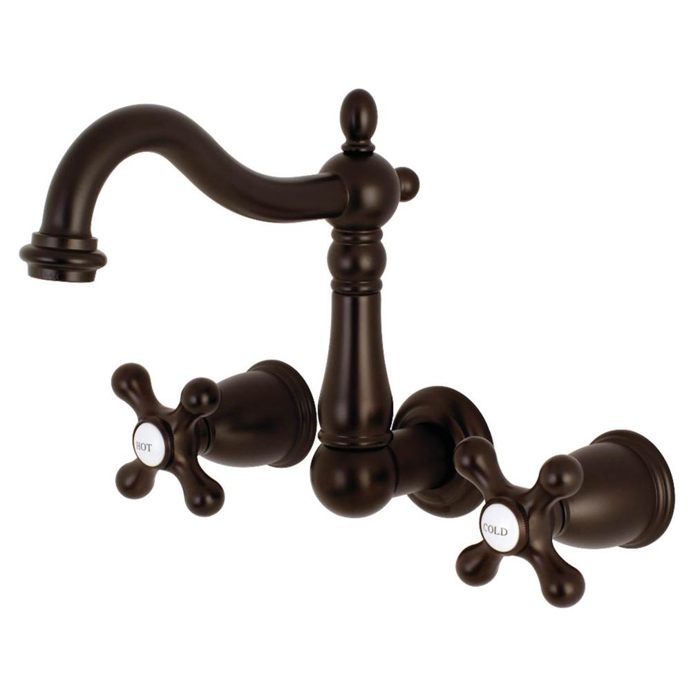Kingston Brass 8-Inch Center Wall Mount Bathroom Faucet, Oil Rubbed Bronze