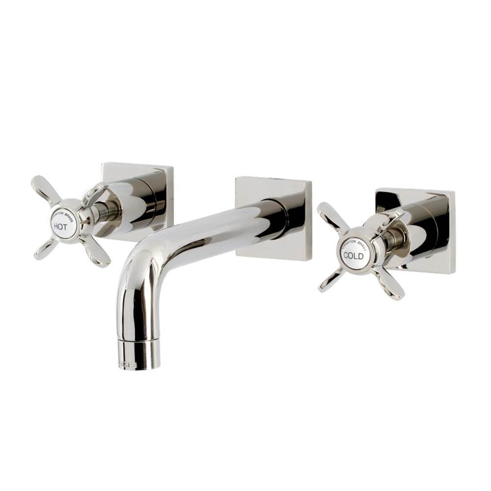 Kingston Brass Essex Two-Handle Wall Mount Bathroom Faucet, Polished Nickel