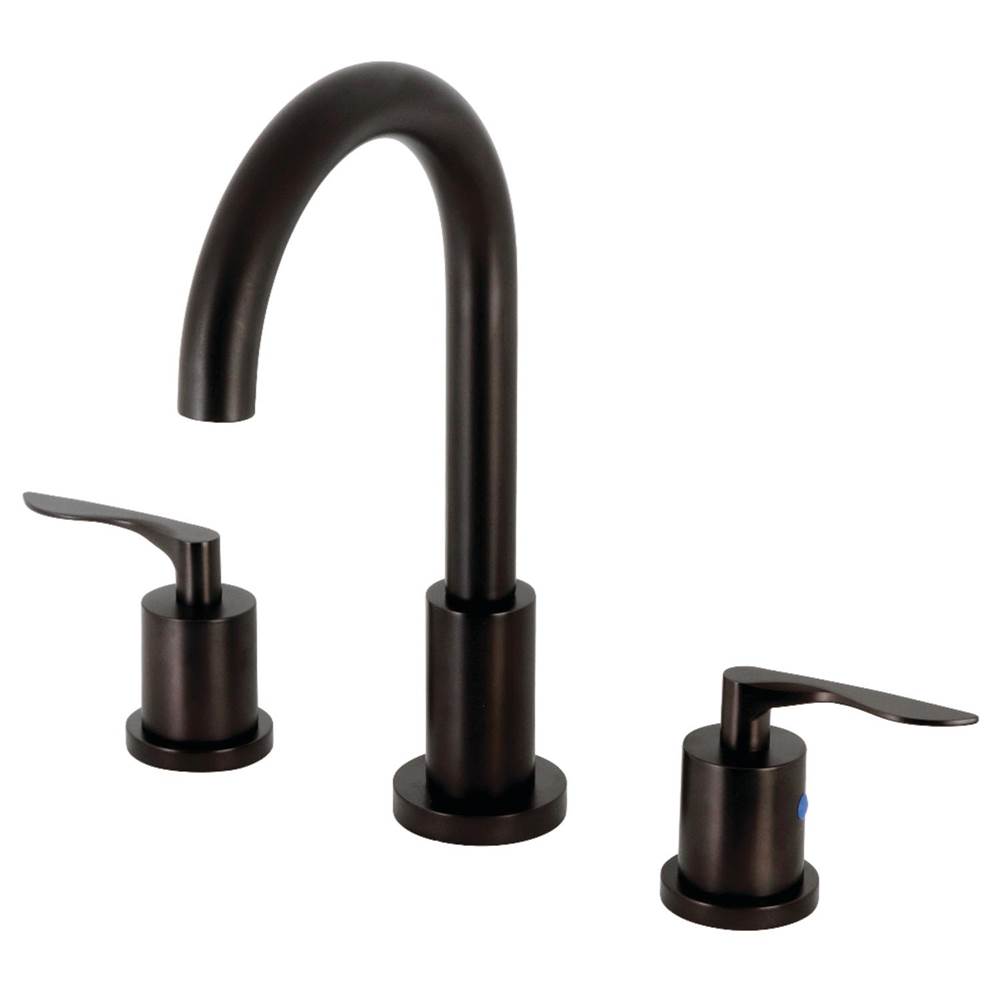 Kingston Brass Serena Widespread Bathroom Faucet with Brass Pop-Up, Oil Rubbed Bronze