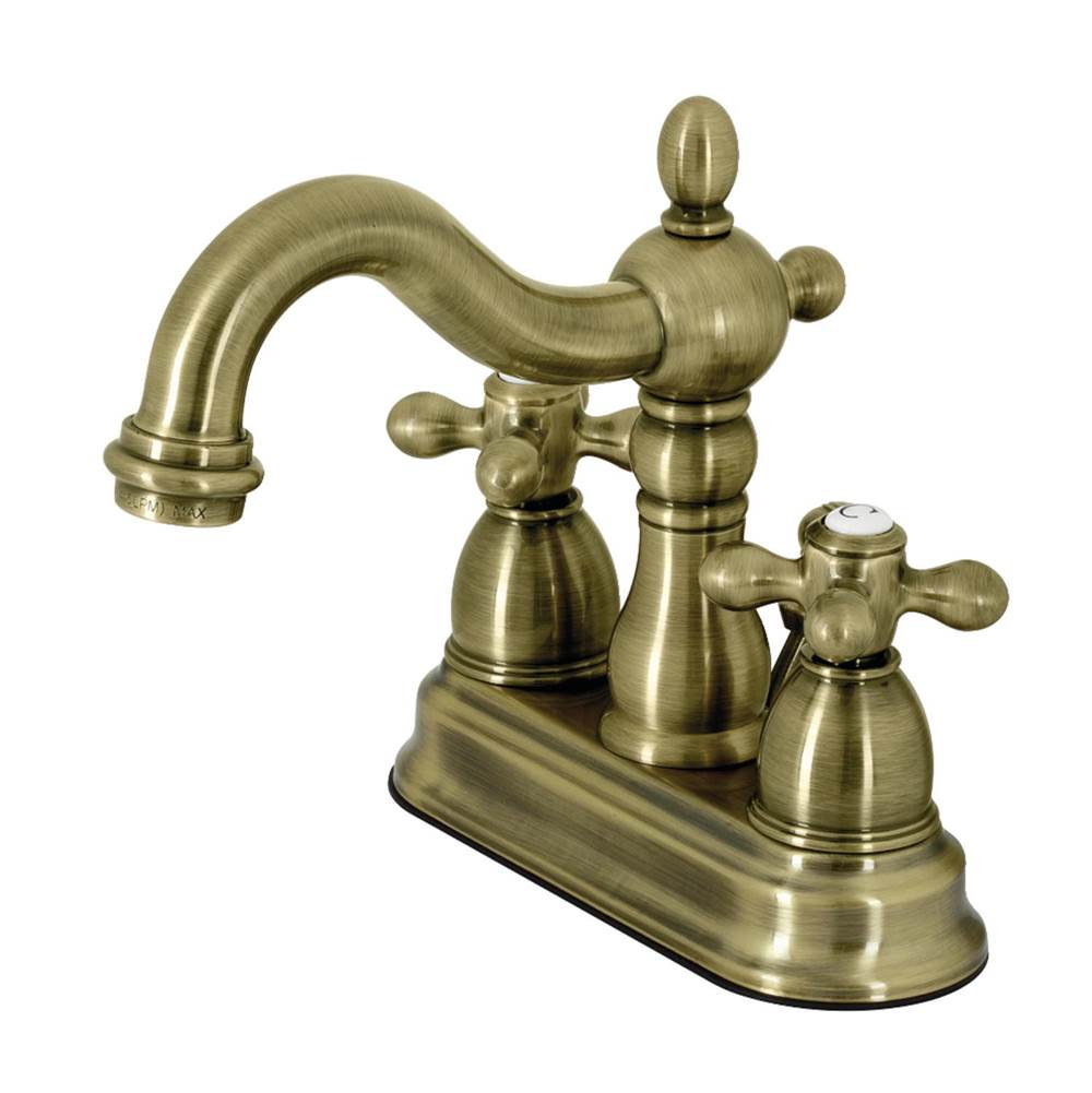Kingston Brass Heritage 4 in. Centerset Bathroom Faucet, Antique Brass