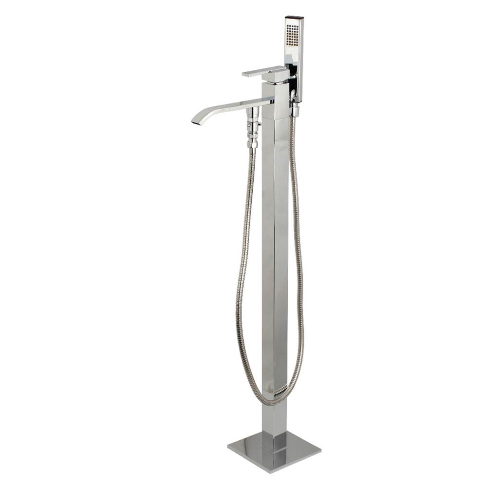 Kingston Brass Executive Freestanding Tub Faucet with Hand Shower, Polished Chrome