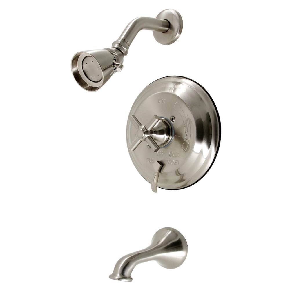 Kingston Brass Kingston Brass KB36380EX Single-Handle Tub and Shower Faucet, Brushed Nickel