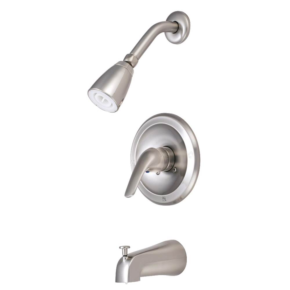 Kingston Brass Chatham Single-Handle Tub and Shower Faucet, Brushed Nickel