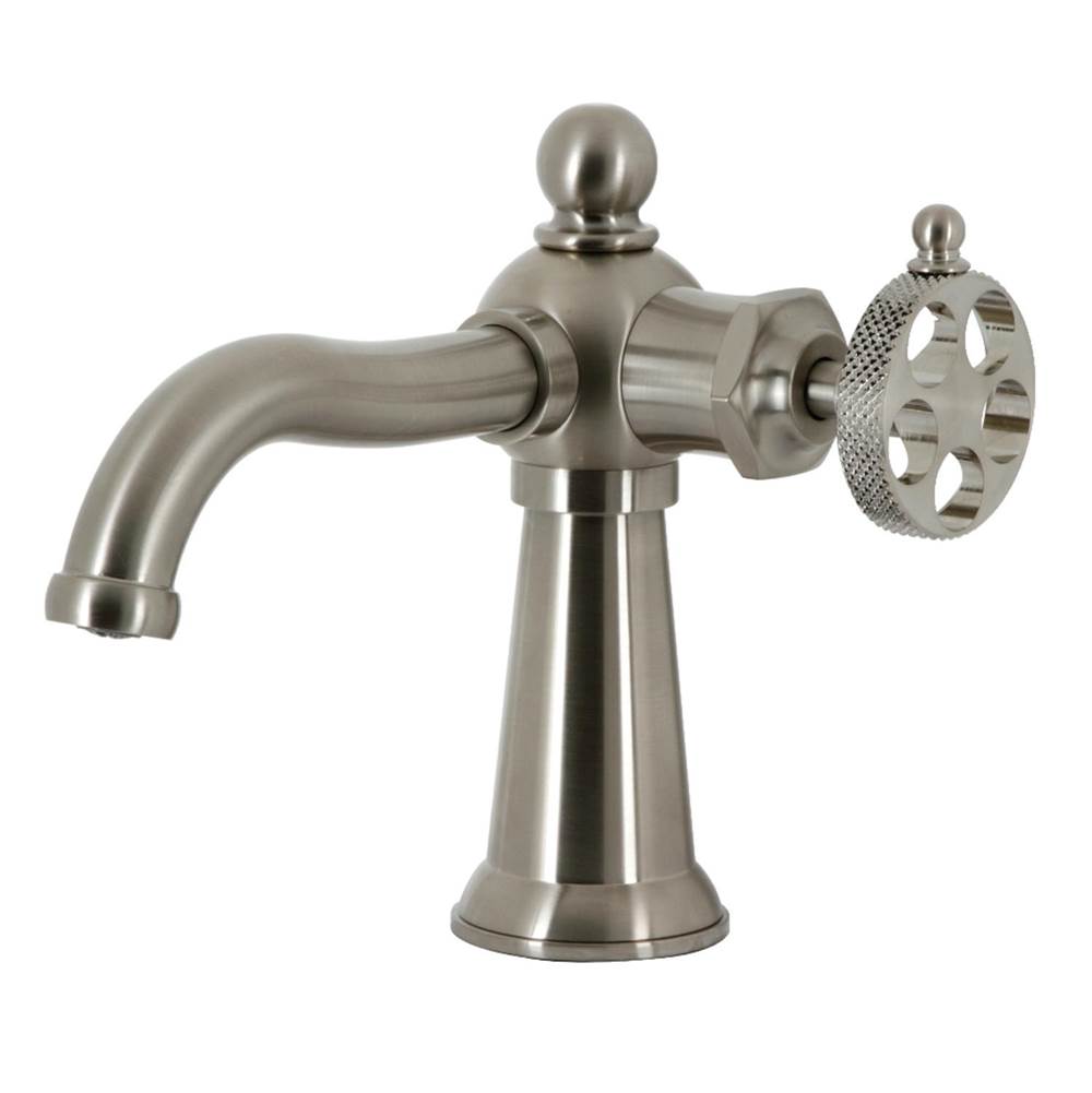 Kingston Brass Webb Single-Handle Bathroom Faucet with Push Pop-Up, Brushed Nickel