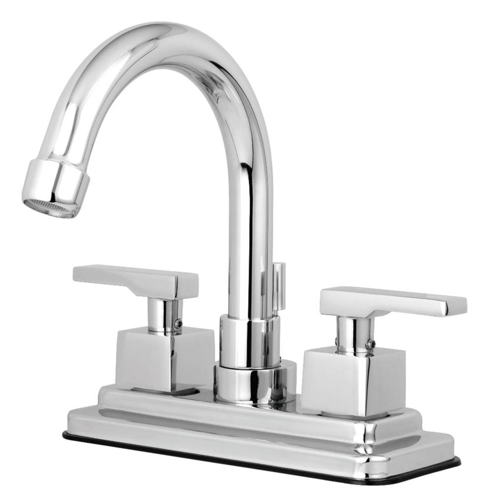Kingston Brass Executive 4 in. Centerset Bathroom Faucet with Brass Pop-Up, Polished Chrome