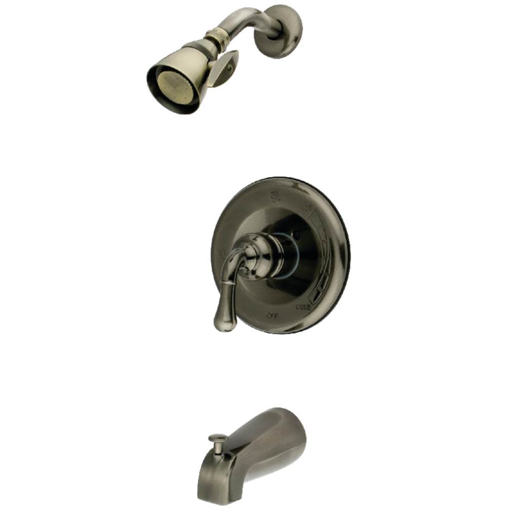 Kingston Brass Tub and Shower Faucet Trim Only for KB1633, Black Stainless