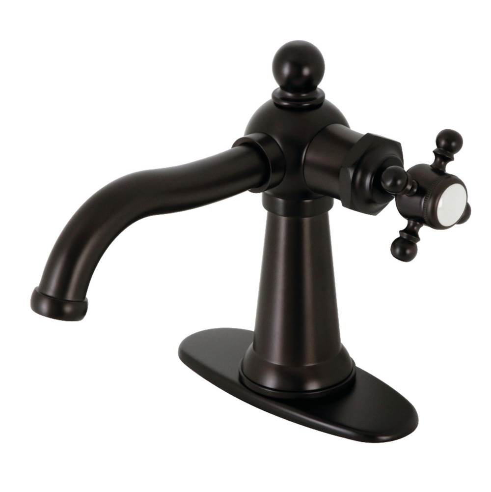 Kingston Brass Nautical Single-Handle Bathroom Faucet with Push Pop-Up, Oil Rubbed Bronze