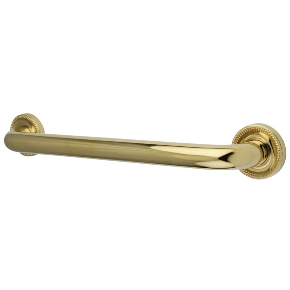 Kingston Brass Camelon 36-Inch X 1-1/4-Inch OD Grab Bar, Polished Brass