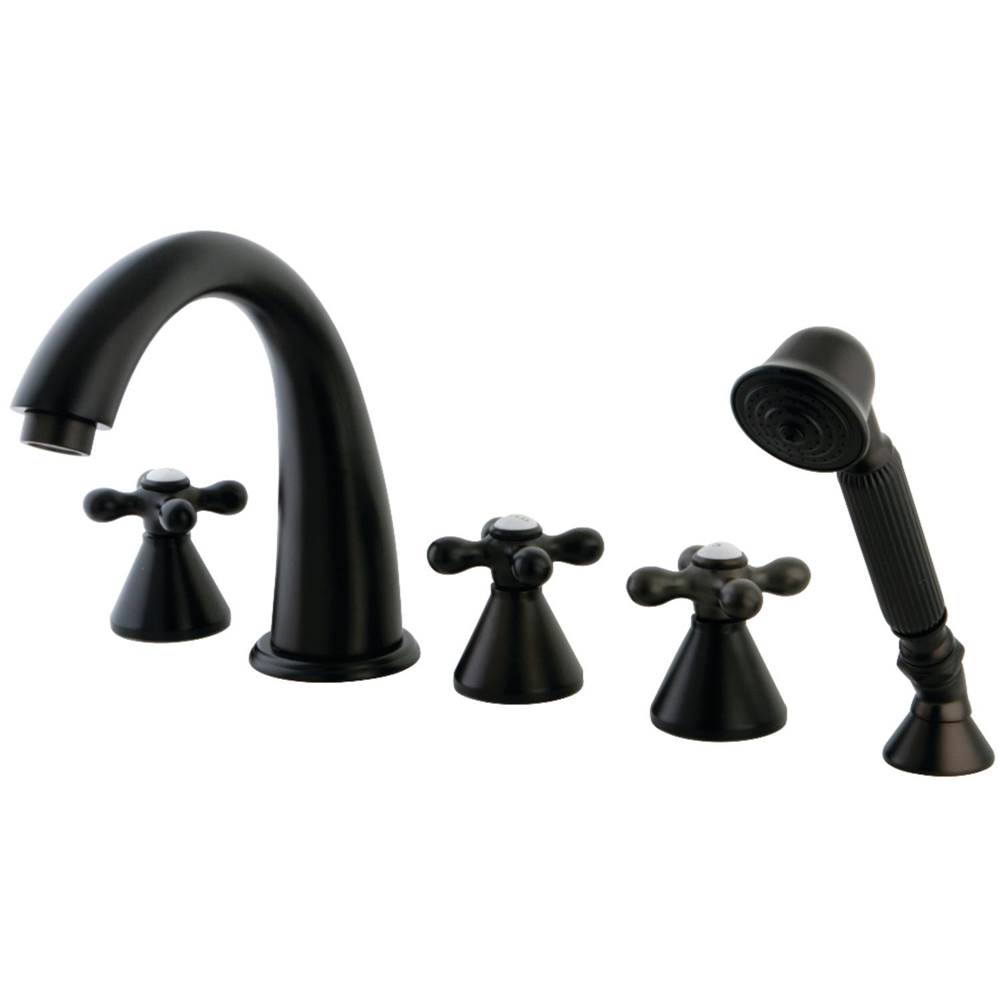 Kingston Brass Roman Tub Faucet 5 Pieces with Hand Shower, Oil Rubbed Bronze