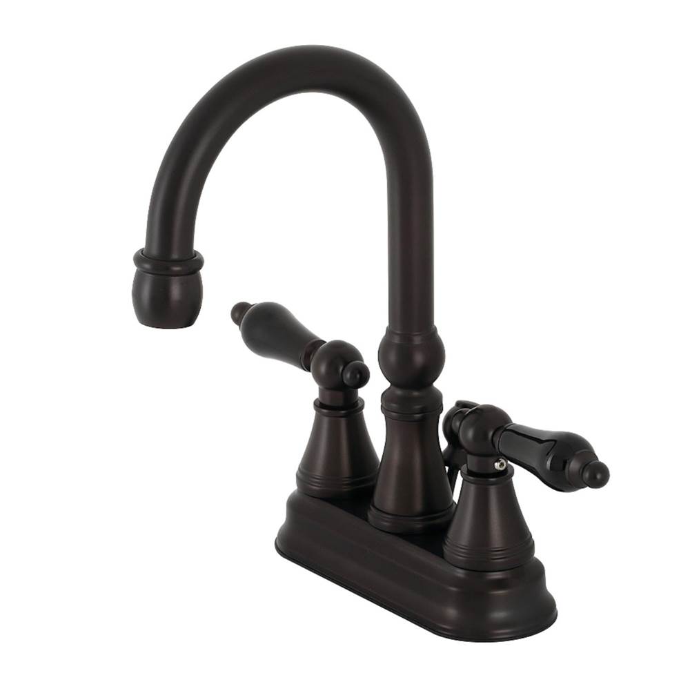 Kingston Brass Duchess 4 in. Centerset Bathroom Faucet with Brass Pop-Up, Oil Rubbed Bronze